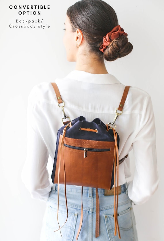 Small Leather Backpack Convertible Leather Bag Mini Leather Bag Women s Leather Backpack Etsy Ireland