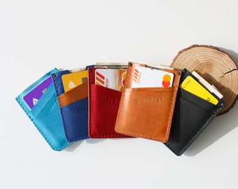 Small Leather Wallets, Leather Credit Card Holder, Gift for Her, Leather Gift, Slim Wallet, Gift for Boyfriend, Card Wallet