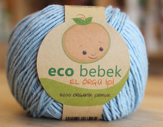 Items Similar To 3 Skeins 100 Organic Cotton Yarn 50g Gots Certificate Knitting Yarn Crochet Yarn Baby Yarn Hypoallergenic Yarn Eco Bebek Light Blue On Etsy
