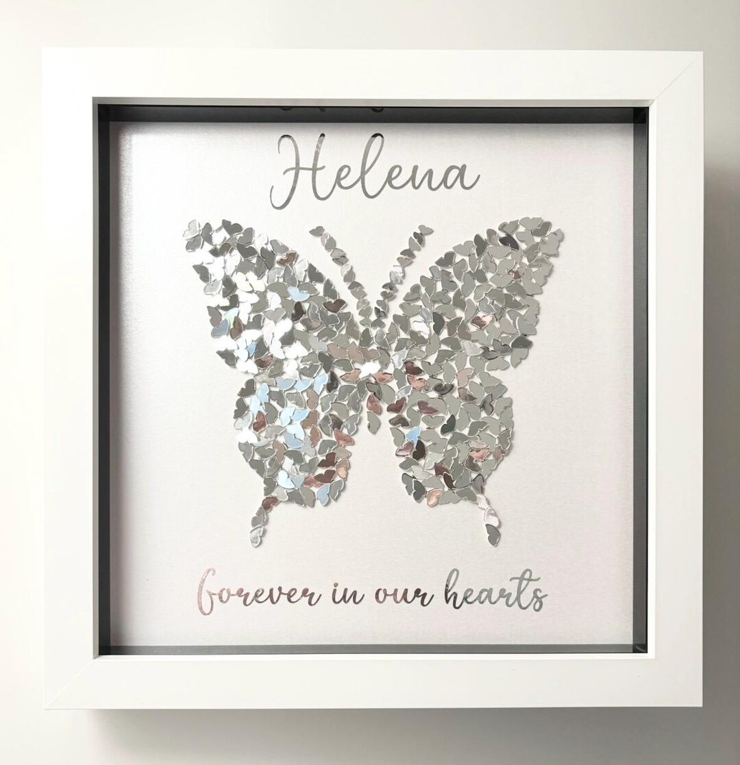 Personalised 3D Butterfly Picture - Custom Name or Quote Wall Art ...