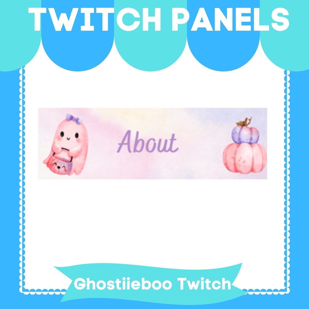 Pastel Ghost Twitch Panel Set Etsy