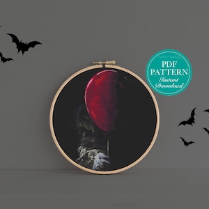 Counted Cross Stitch Pattern - Spooky Pattern, Horror Art, Horror Cross Stitch, Gothic, DIY Cross Stitch, Horror Decor
