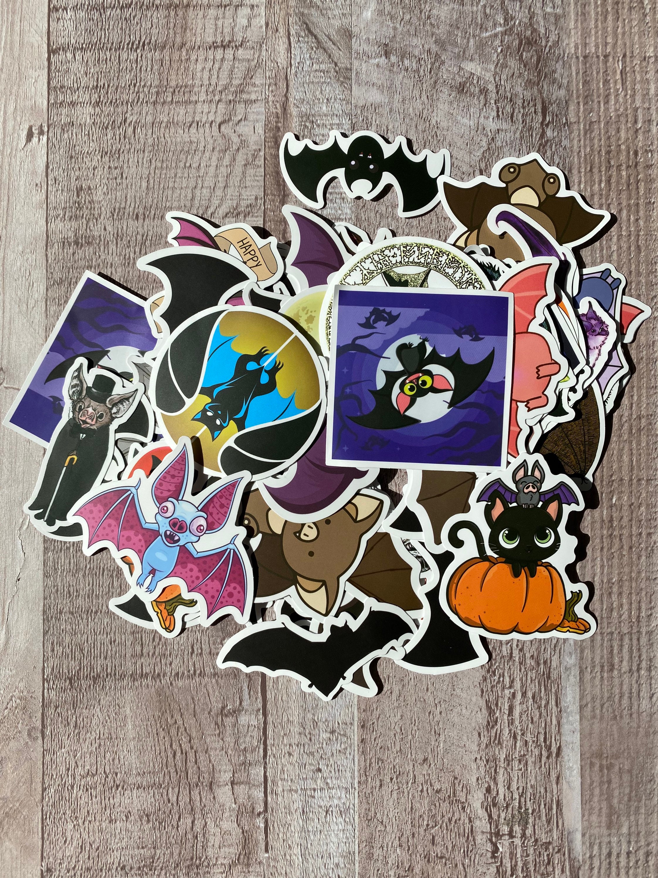 Sticker Packs Bats Cute Bat Sticker Spooky Bat Bumper Etsy