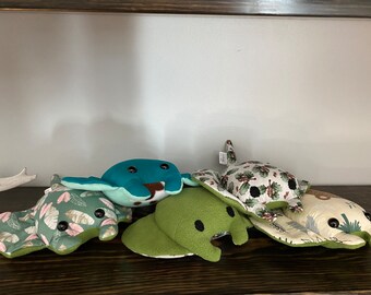 Manta Ray Plushie - Stuffed Animal, Sea Creature, Snuggly Toy