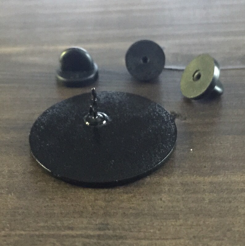 Pin Backing Pin Stopper Rubber Metal Gold Silver Black Etsy