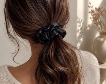 Solid Color Scrunchie, Block Color Hair Tie, Scrunchie, Hair Tie, Ponytail, Accessories