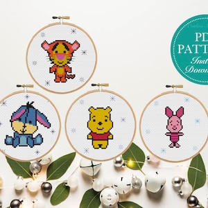 Counted Cross Stitch Pattern Set - Cross Stitch Art, Wall Hanging, DIY Cross Stitch, Fiber Art, Wall Art, Cross Stitch Guide