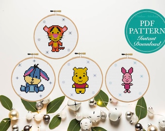 Counted Cross Stitch Pattern Set - Cross Stitch Art, Wall Hanging, DIY Cross Stitch, Fiber Art, Wall Art, Cross Stitch Guide