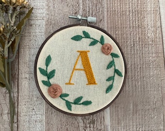 Ready to Hang - 4” Baby Monogram Embroidery