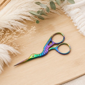 Embroidery Scissors - Cute Embroidery Scissors, Stork Scissors, Fancy Gold Scissors, Rose Gold Scissors, Rainbow Scissors, Thread Cutter
