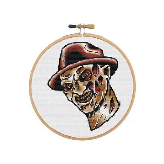 Freddie Kruger-Nightmare on Elm Street Counted Cross Stitch Kit Horror