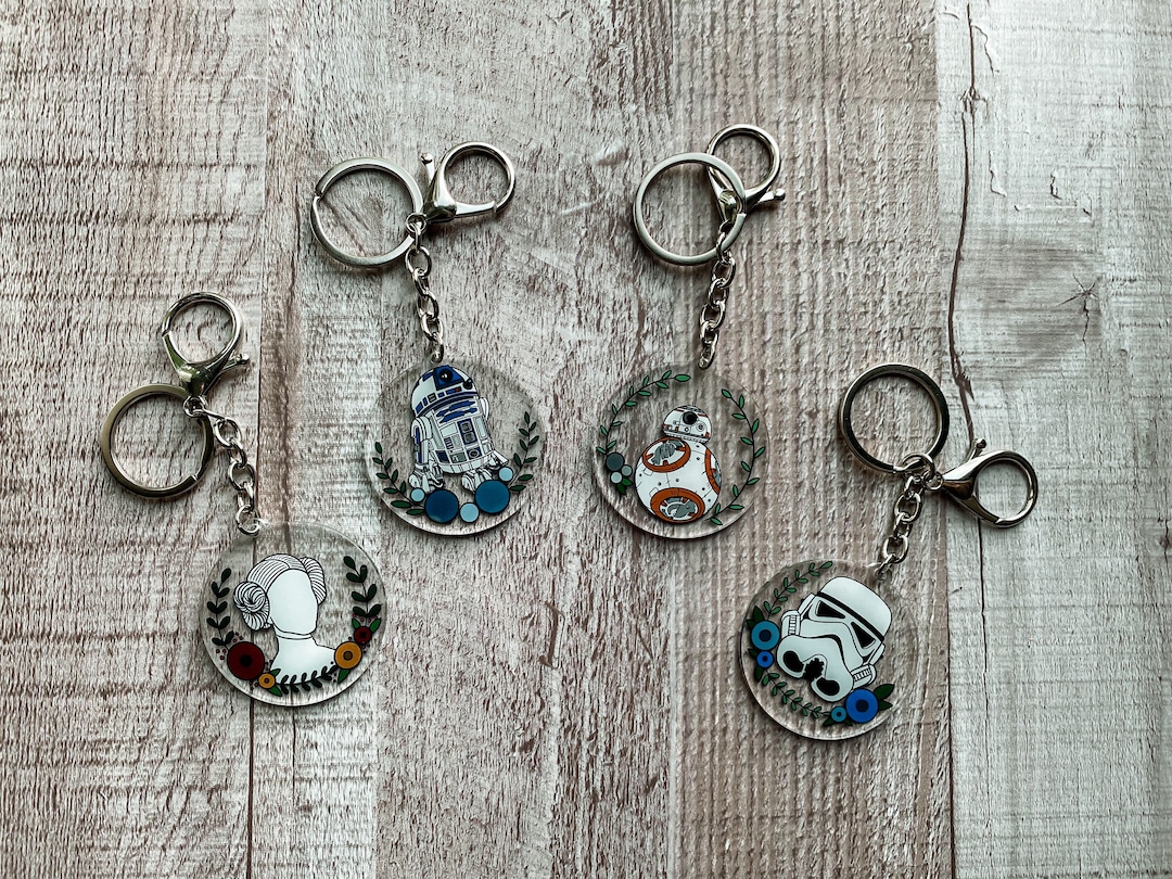 Handmade Clear Acrylic Keychain - Various Trilogy Designs | Space Opera ...