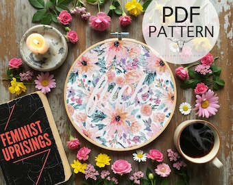 Counted Cross Stitch Pattern - Floral F*uck, Subversive, Swear Word, Floral, Flowers, Sassy, Swearing, F-Word, Inappropriate, Embroidery