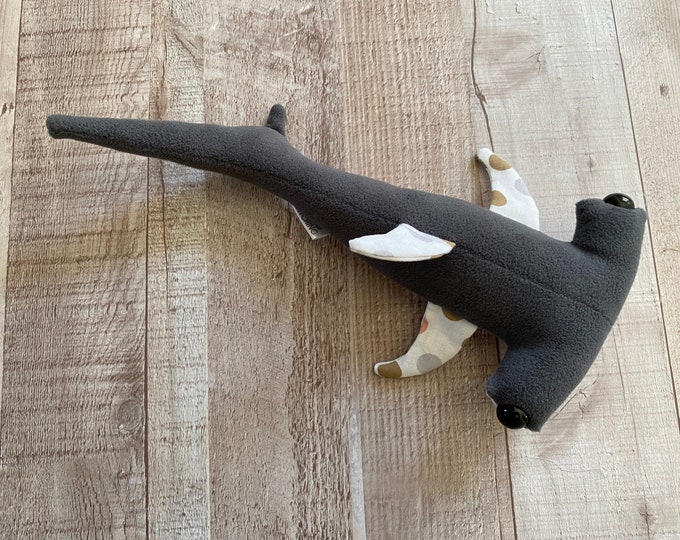 Hammerhead Shark Plushie Stuffed Animal, Sea Creature, Snuggly Toy - Etsy