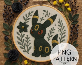 Embroidery PNG Template - Pocket Monster Stitch Template, Elemental Characters, Monster Embroidery, Hand Stitch Embroidery Template