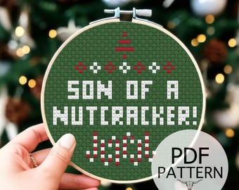 Counted Cross Stitch Pattern - Nutcracker Cross Stitch Pattern, Holiday Pattern, Holiday Seasonal Pattern, Christmas, Elf, Santa