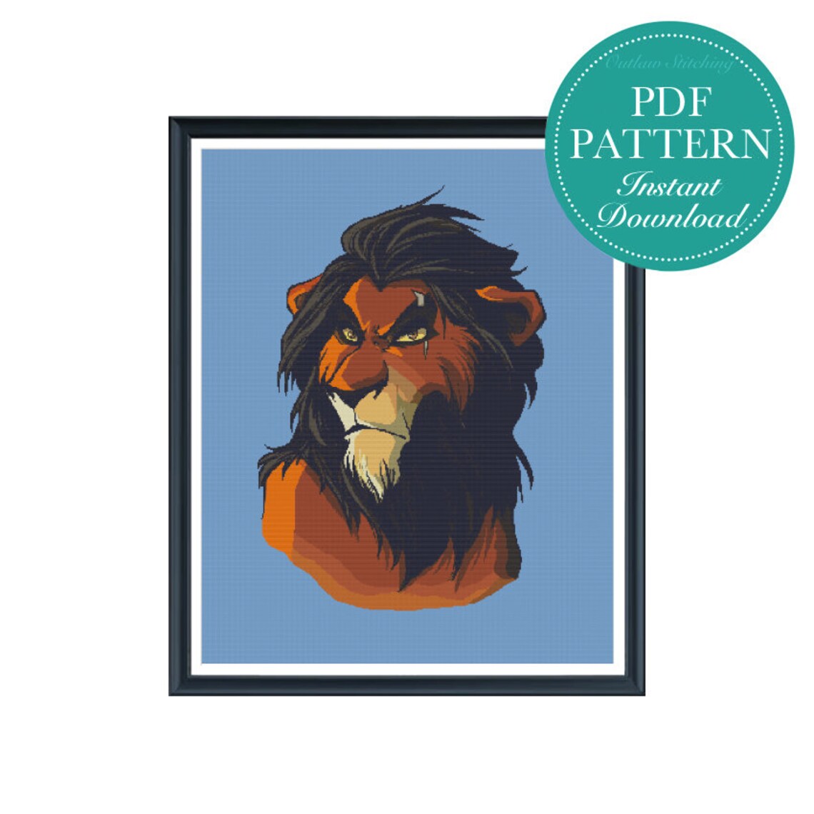 Counted Cross Stitch Pattern The Lion King Inspired Etsy