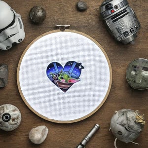 Acrylic Needleminder for Cross Stitch and Embroidery - Galactic Acrylic Needleminder | Magnetic Needle Holder Tool | Space Opera | Cosmic