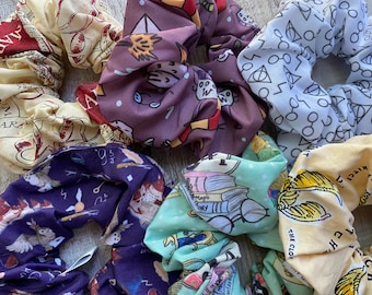 Witchy Scrunchie, JUMBO Witch Hair Tie, Magic Scrunchie, Owl Scrunchie, Magical Accessories