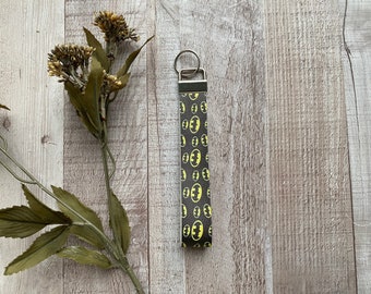 6” Handmade Faux Leather Wristlet | Vegan Leather Keychain | Key Fob Holder | Stylish Vegan Key Fob Holder | Lanyard for Keys, ID Tag Wallet
