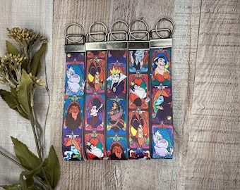 6” Handmade Faux Leather Wristlet | Vegan Leather Keychain | Key Fob Holder | Stylish Vegan Key Fob Holder | Lanyard for Keys, ID Tag Wallet