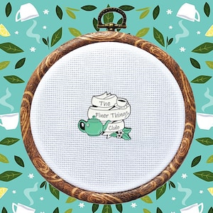 Enamel Needleminder - Enamel Needleminder, Magnetic, Needle Holder, Cross Stitch Tools, Cross Stitch Supplies, Embroidery, Cover Minder