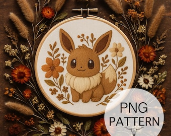 刺繍デザイン ポケモン イーブイ ポケモン刺繍機 ファイル / 4サイズ