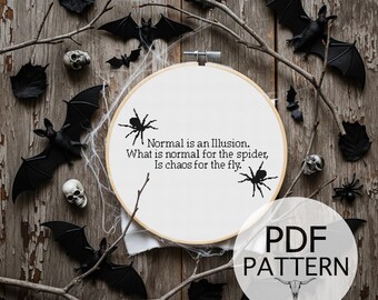 Counted Cross Stitch Pattern - Family Credo, Family, Spooky, Gothic Cross Stitch, DIY Cross Stitch, Geeky Cross Stitch, Witchy Cross Stitch