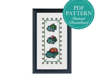Counted Cross Stitch Pattern - Cross Stitch, Mini Cross Stitch, Bookmark, Cross Stitch Bookmark, Evolution