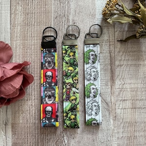 Llavero de pulsera con cordón de algodón cosido a mano de 6", llavero, cordón divertido