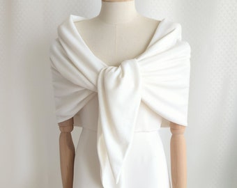 Ivory mesh wedding stole, wedding shawls, wool stole, wedding scarf, bridal shawl, bridal scarf, French wedding shawl
