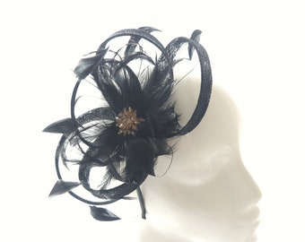 Bibi mariage, bibi noir, bibi mariage noir, bibi chapeau mariage noir, bibi de mariage invité noir, bibi de cérémonie noir