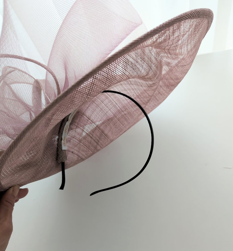 Pink wedding hat, pink wedding fascinator, pink ceremony hat, pink ceremony fascinator, pink wedding guest hat, pink fascinator image 7
