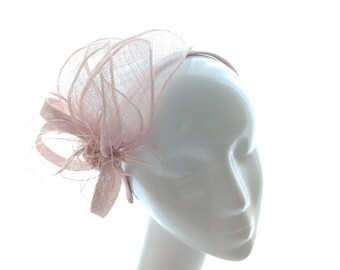 Wedding fascinator, pink fascinator, pink wedding fascinator, pink wedding hat fascinator, pink wedding fascinator headband, pink ceremony fascinator