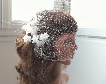 Wedding veil, bridal veil, flower wedding veil, wedding veil, bridal veil