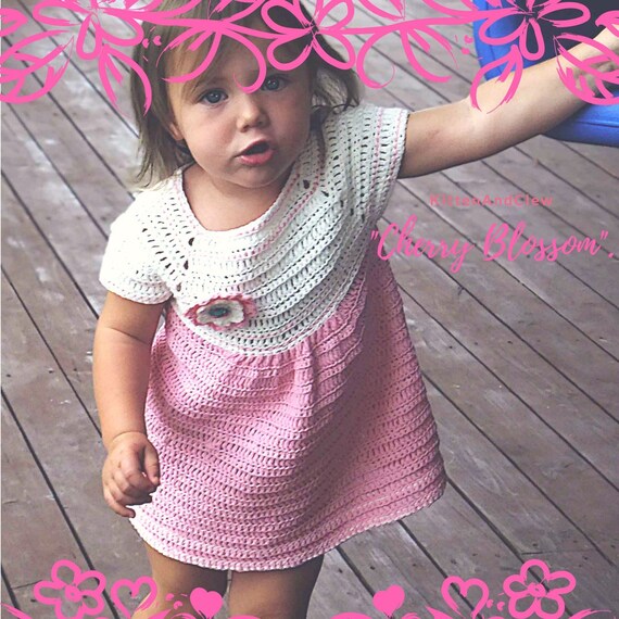 baby blossom summer dress crochet pattern