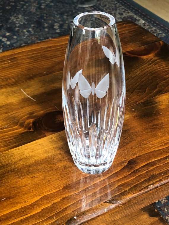 Waterford Crystal Butterfly Bud Vase Etsy