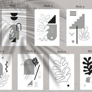 Monochrome Modern Matisse / matisse-inspired/ monochome / Print / Home /House/Home Gifts/Gifts/Wall Decor/ home Decor