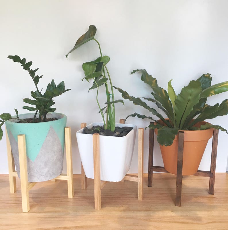 24cm Wooden Pot Plant Stand Plant Holder Timber Wood Retro Etsy Australia