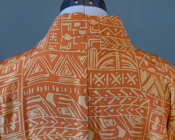 Hekiga Fresco A Vintage Japanese Kimono Haori Jacket In Silk Crepe - 