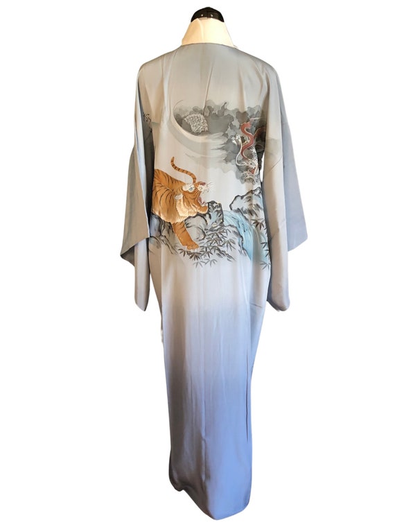 DRAGON & TIGER Under Kimono Juban, hand-made silk… - image 3