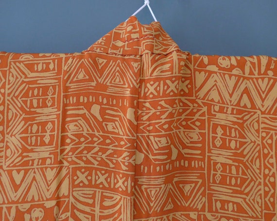 Hekiga Fresco A Vintage Japanese Kimono Haori Jacket In Silk Crepe - 