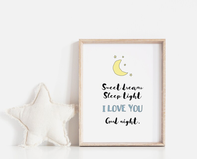 Sweet Dreams Sleep Tight Boys Nursery Quote Boys Nursery Etsy