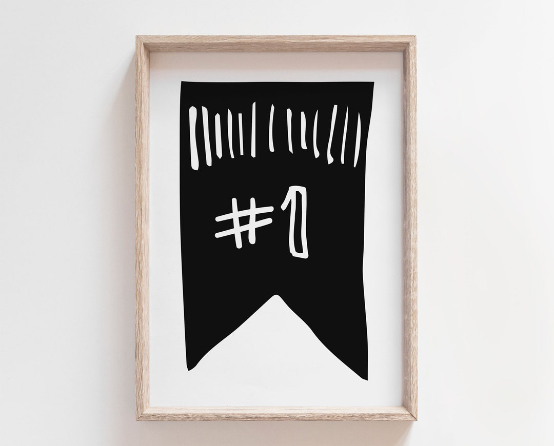 Number 1 Kids Print Kids Wall Art Kids Monochrome Print - Etsy