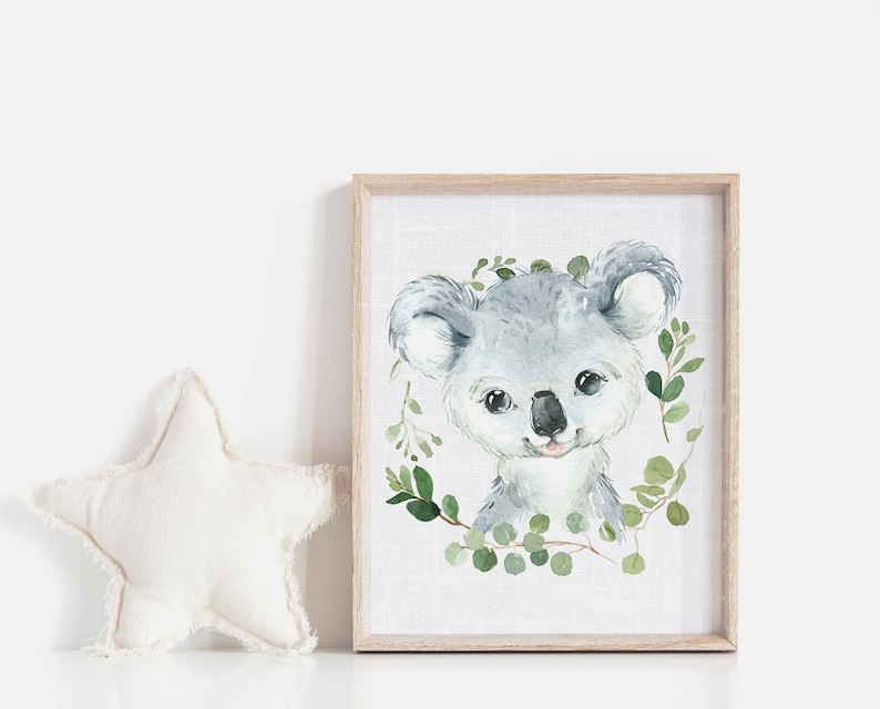 Australian nursery prints baby nursery prints kangaroo Etsy