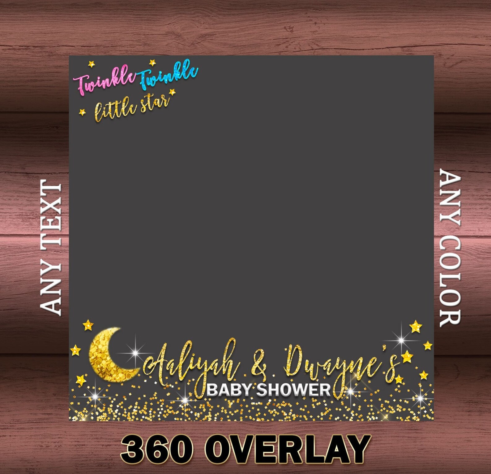 360 Photobooth Baby Shower Overlay Videobooth Twinkle Twinkle Etsy