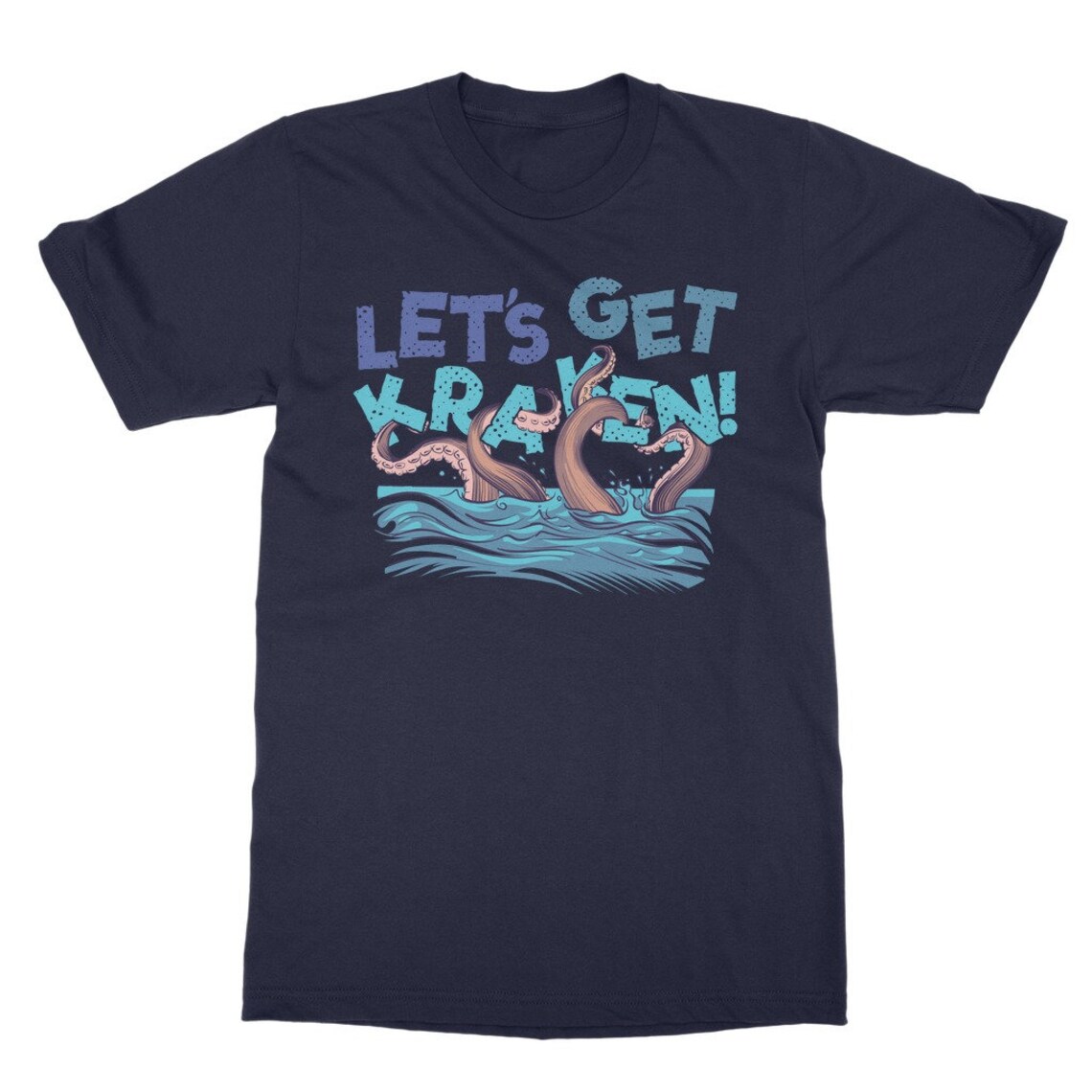 Kraken Classic Adult Tshirt Printed in UK Etsy