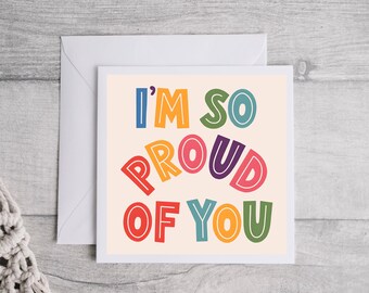 I'm proud of you