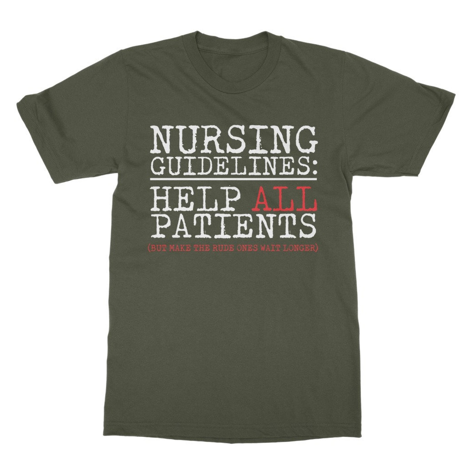 Guidelines Nursing Classic Adult Tshirt Etsy