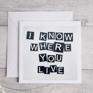 Nouvelle maison, carte Je sais où tu habites